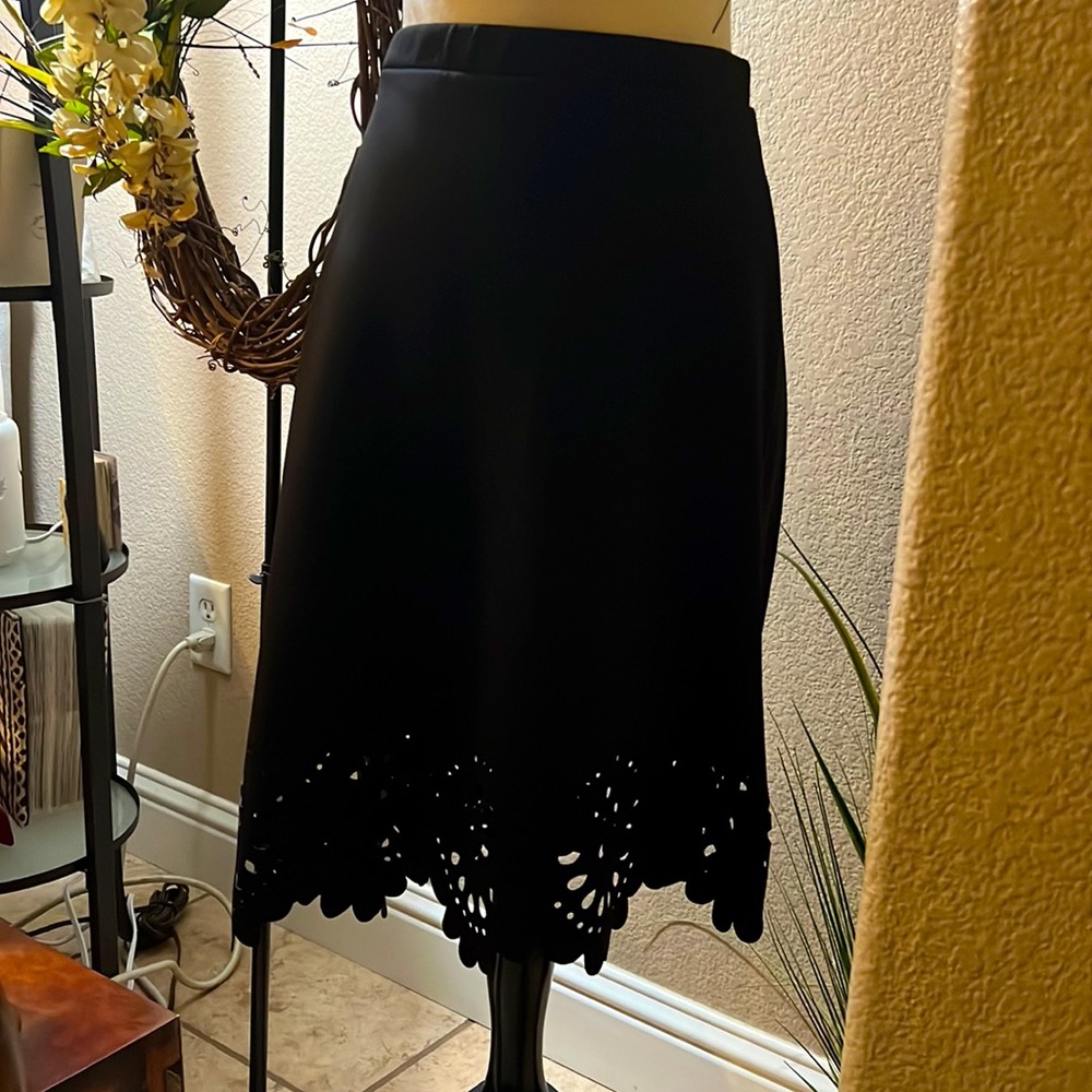 Cute black knee length skirt